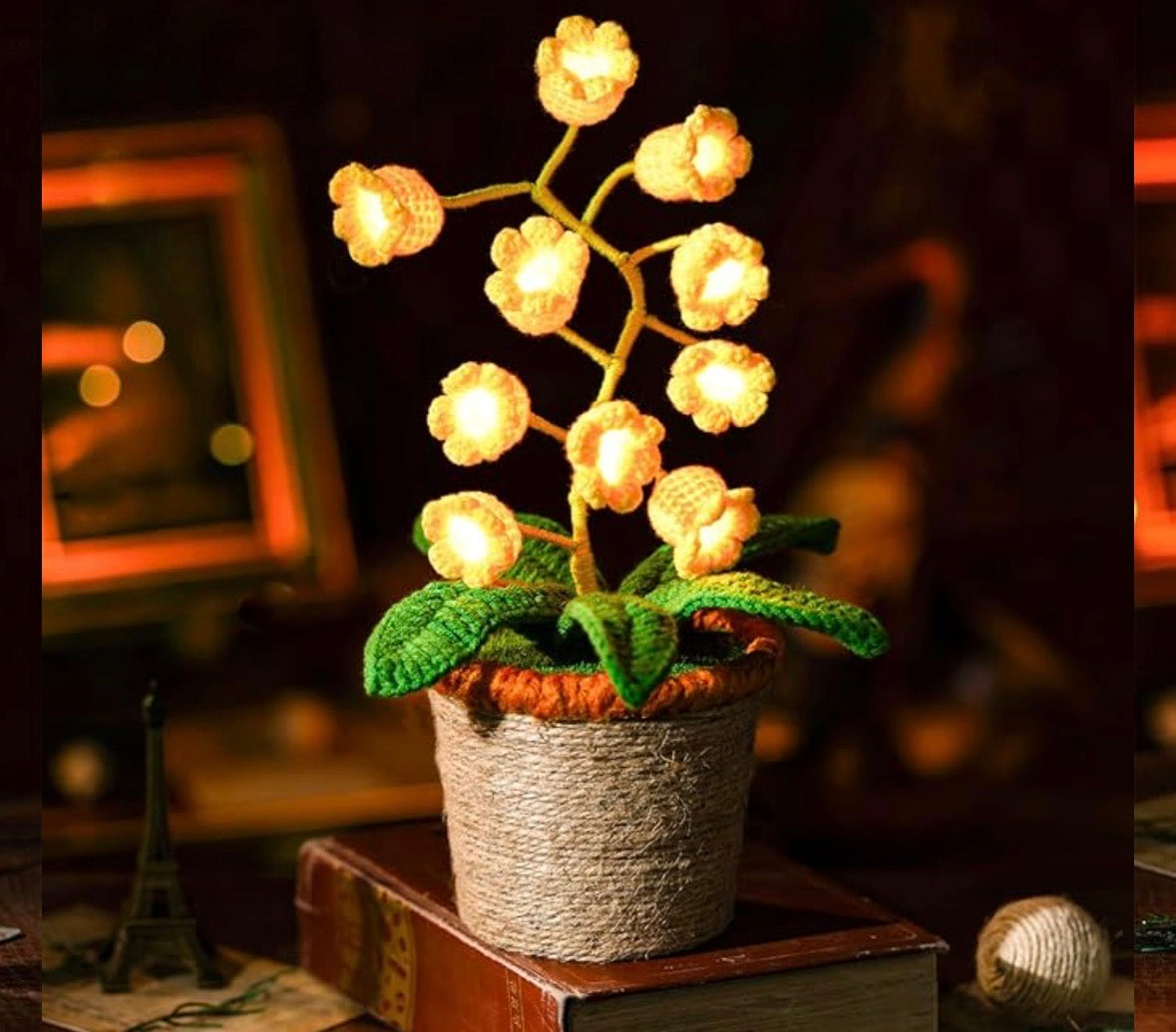 Handcrafted Crochet Flower Lamps